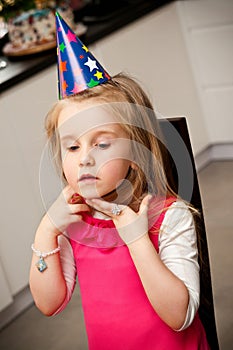 Girl celebrating birthday.