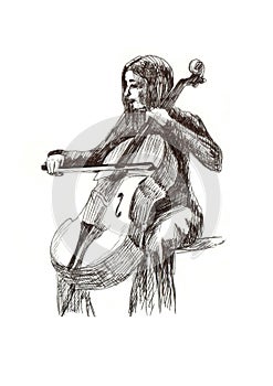 Girl with cello