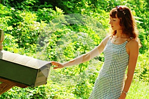 Girl Checking Mail