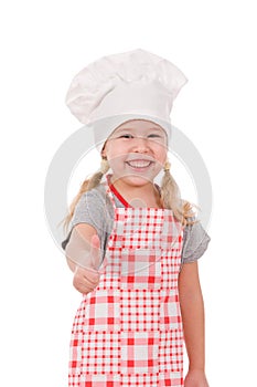 Girl in chef's hat