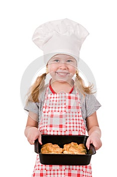 Girl in chef's hat