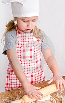 Girl in chef's hat