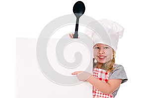 Girl in chef's hat