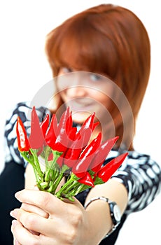 Girl with chilli