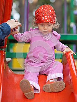 Girl on chute