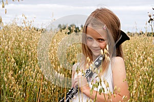 Girl with clarinet