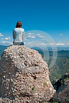 Girl on a cliff