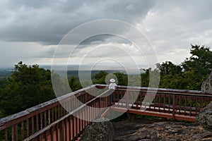 The girl on the cliff and cloud corridor