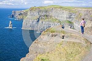 Girl at the Cliff of Moher