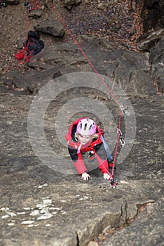 Girl climbing