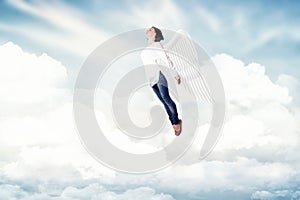 Girl in a clouds