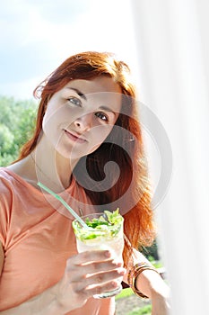 Girl with cocktail