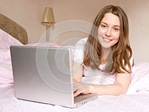 The girl with the computer