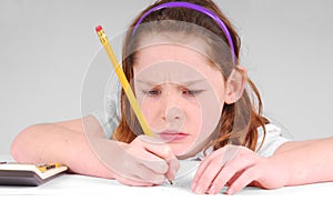 Girl Concentrating photo