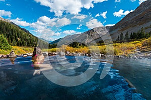 Girl in Conundrum Hot Springs