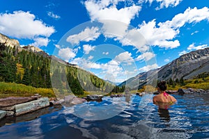 Girl in Conundrum Hot Springs