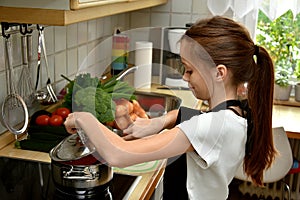 Girl cooking