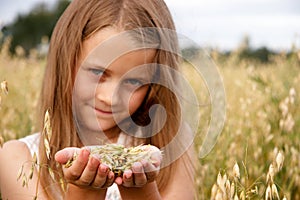 Girl in cornfield