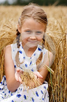 Girl in cornfield