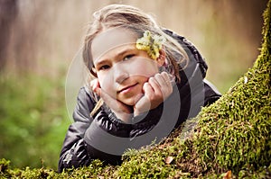 Girl in countryside