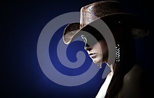 Girl with cowboy hat