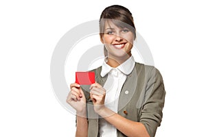 Girl with credit card