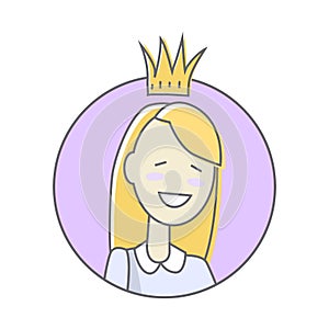 Girl in Crown Avatar Userpic Isolated