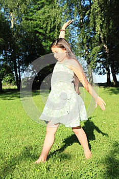 Girl in cute dress