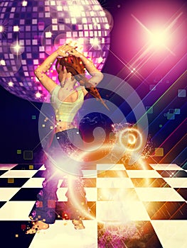 Girl on dance floor