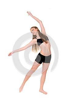 Girl dancer in movement