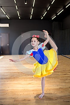 Girl dancing the dance of snow white.