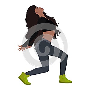 Girl dancing fast dancing