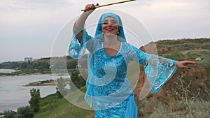 Girl dancing Sa`idi dance