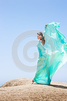 Girl dancing in the wind