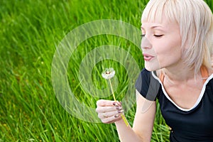 Girl with dandelion