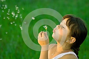 Girl with dandelion