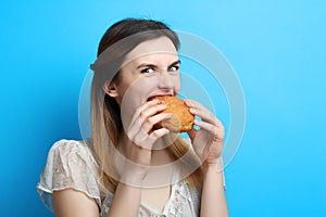 Girl with a delicious sweet bun