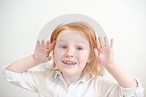 Girl with dental caries