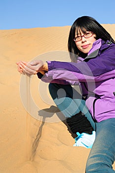 Girl in desert