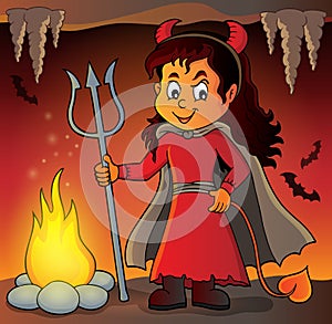 Girl in devil costume image 2
