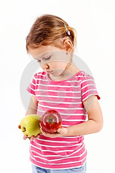 Girl dislikes apples