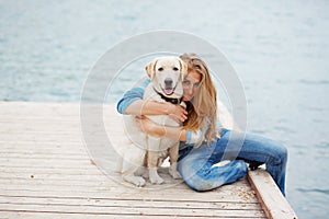 Girl with dog