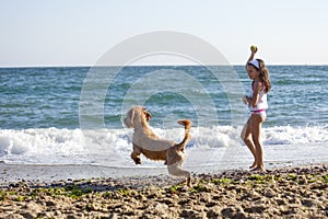 Girl and dog