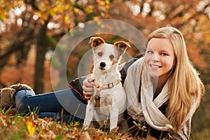 Girl with dog