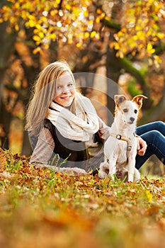 Girl with dog