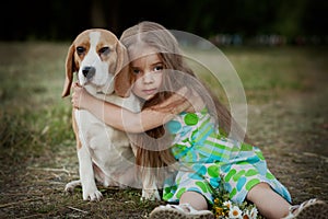 Girl with dog