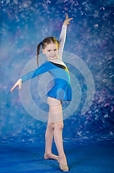 Girl doing gymnastics excercises