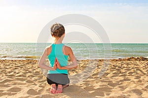 Girl doing sports exercises