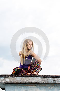 Girl doing yoga