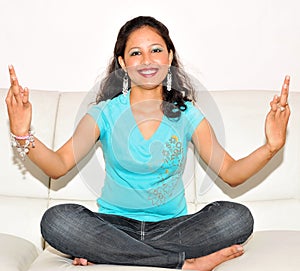 Girl doing yoga